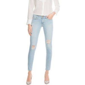 Frame Denim Le Skinny De Jeanne Distressed Jeans; Size:24